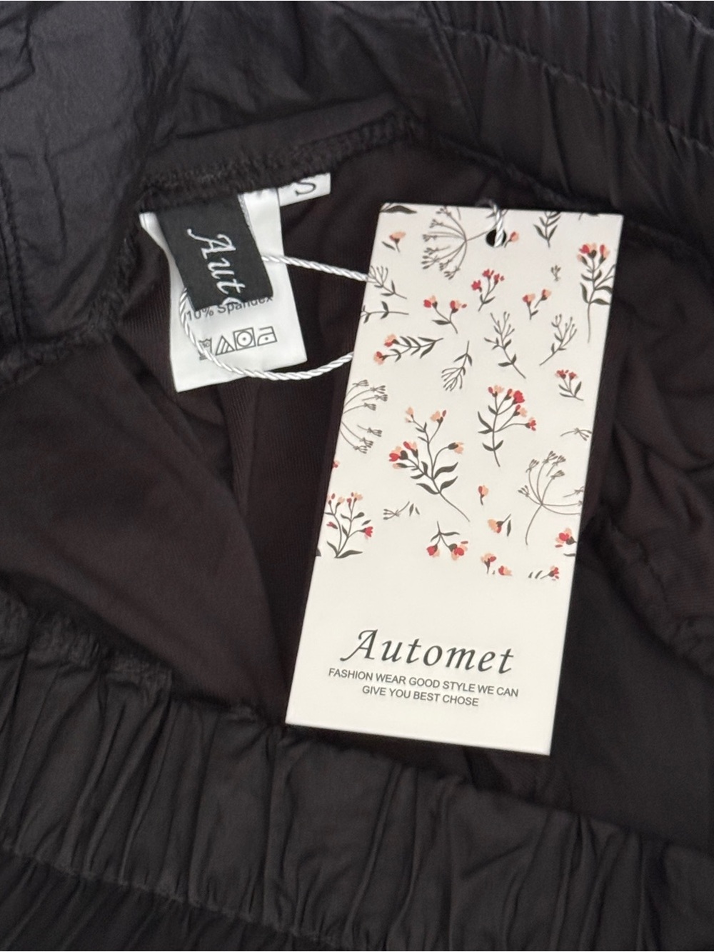 NWT Automet Athletic Shorts Black - Wide Waistband Elastic Size S - Picture 3 of 7